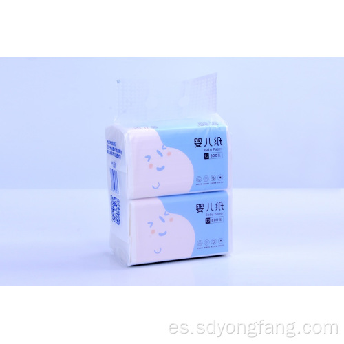 Papel higiénico facial de tejido para bebés con hermoso paquete azul